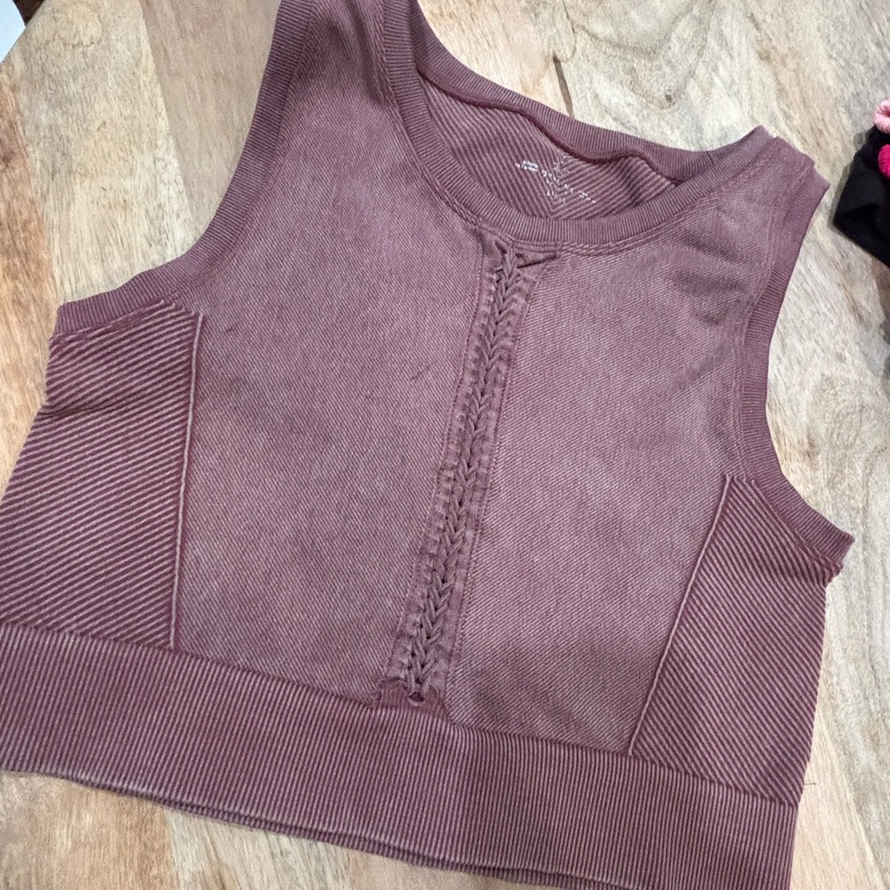Women's Mauve high neck sports bra